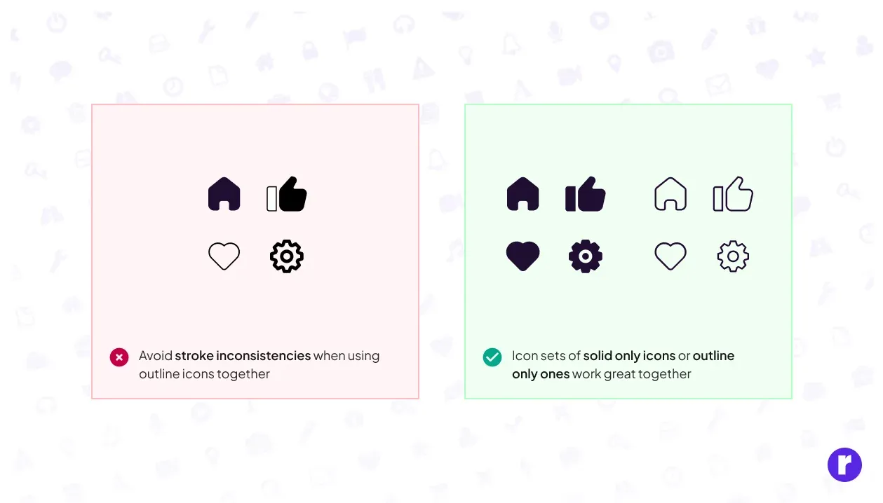 Use the right icons